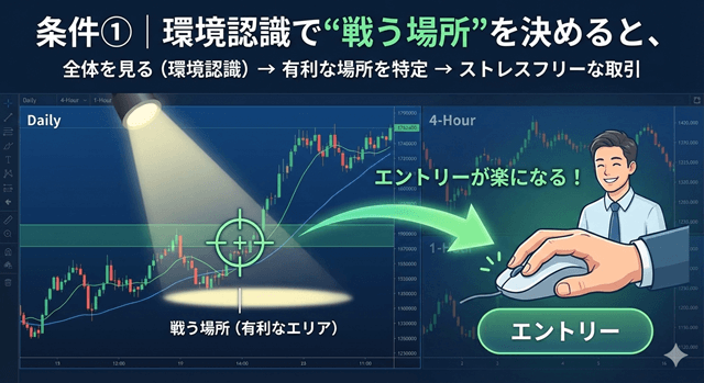 条件①｜環境認識で“戦う場所”を決めると、エントリーが楽になるのセクションのイメージ画像